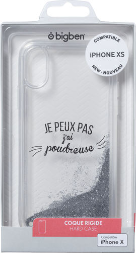 Coque Rigide Transparente Pailletée Pour IPhone X / XS - Protection Anti-choc - Occasion En Bon état