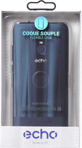 Echo Horizon M Super Pack - Custodia A Portafoglio Ultra Sottile In Ecopelle Con 2 Finestre + Vetro Temperato