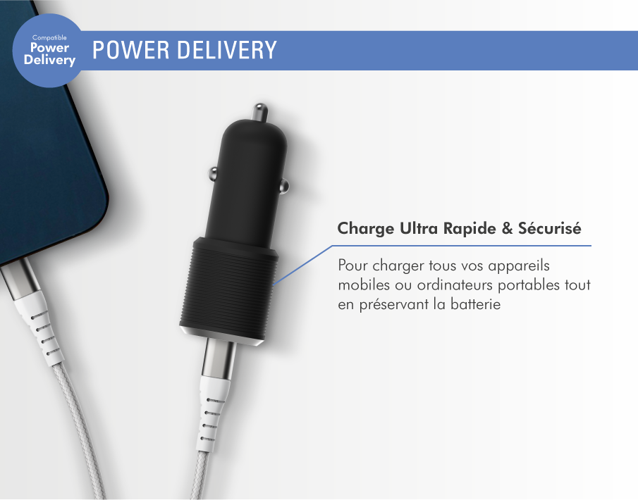 Acheter Pour chargeur de voiture type-c pour Android Charge rapide