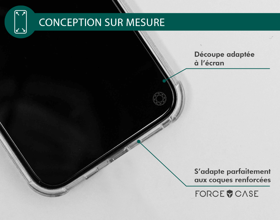 Force Glass Protège-écran verre trempé Force Glass pour iPhone X