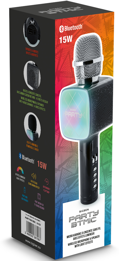 Enceinte Bluetooth® Portable Avec Micro Et Effets Lumineux karaoké