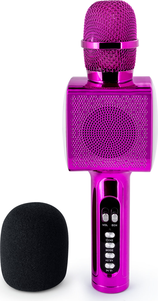 Microphone jouet Mic It Shine avec support lumineux Microphone extensible  avec fonction Bluetooth et base lumineuse