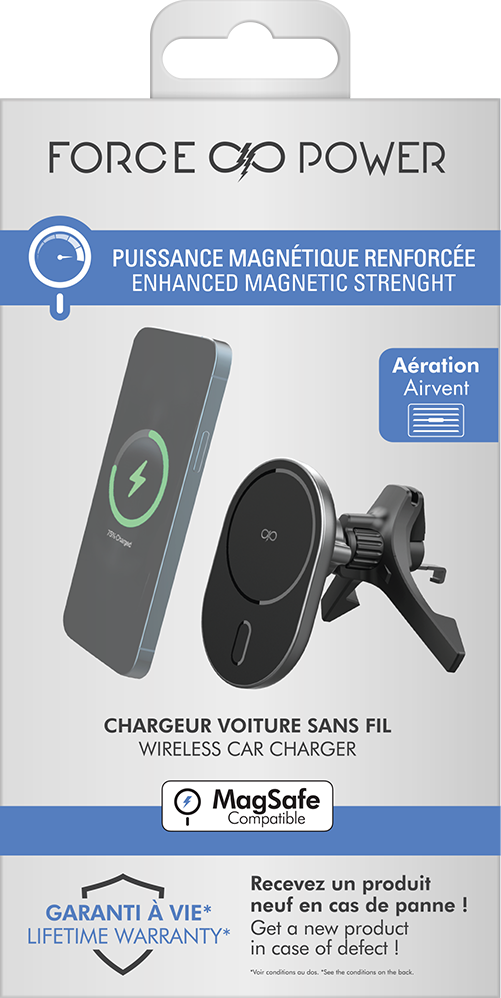 Support Voiture MagSafe Fast Charge 15W