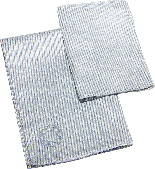 Pack Lingettes Grande + Petite pour Spray nettoyant Microfibre lustrante anti-trace et lavable Grises + Garantie à vie Force Gla