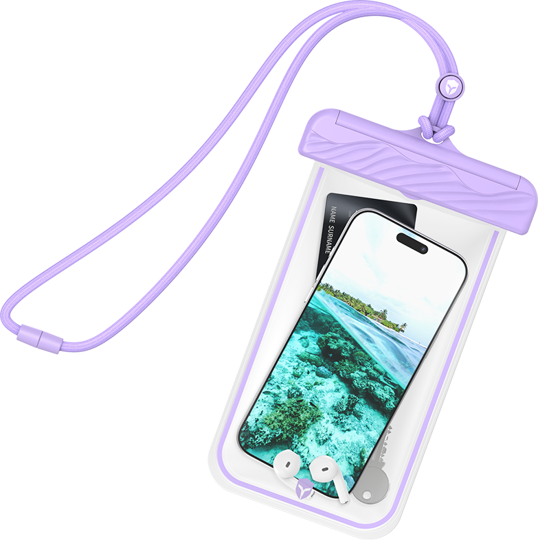 Image secondaire de Pochette Etanche Universel Renforcée IPX8 Lavande + Garantie à vie Force Case