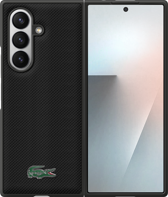 Coque Magnétique Samsung Galaxy Z Fold 7 Petit Piqué Lacoste Noire Samsung