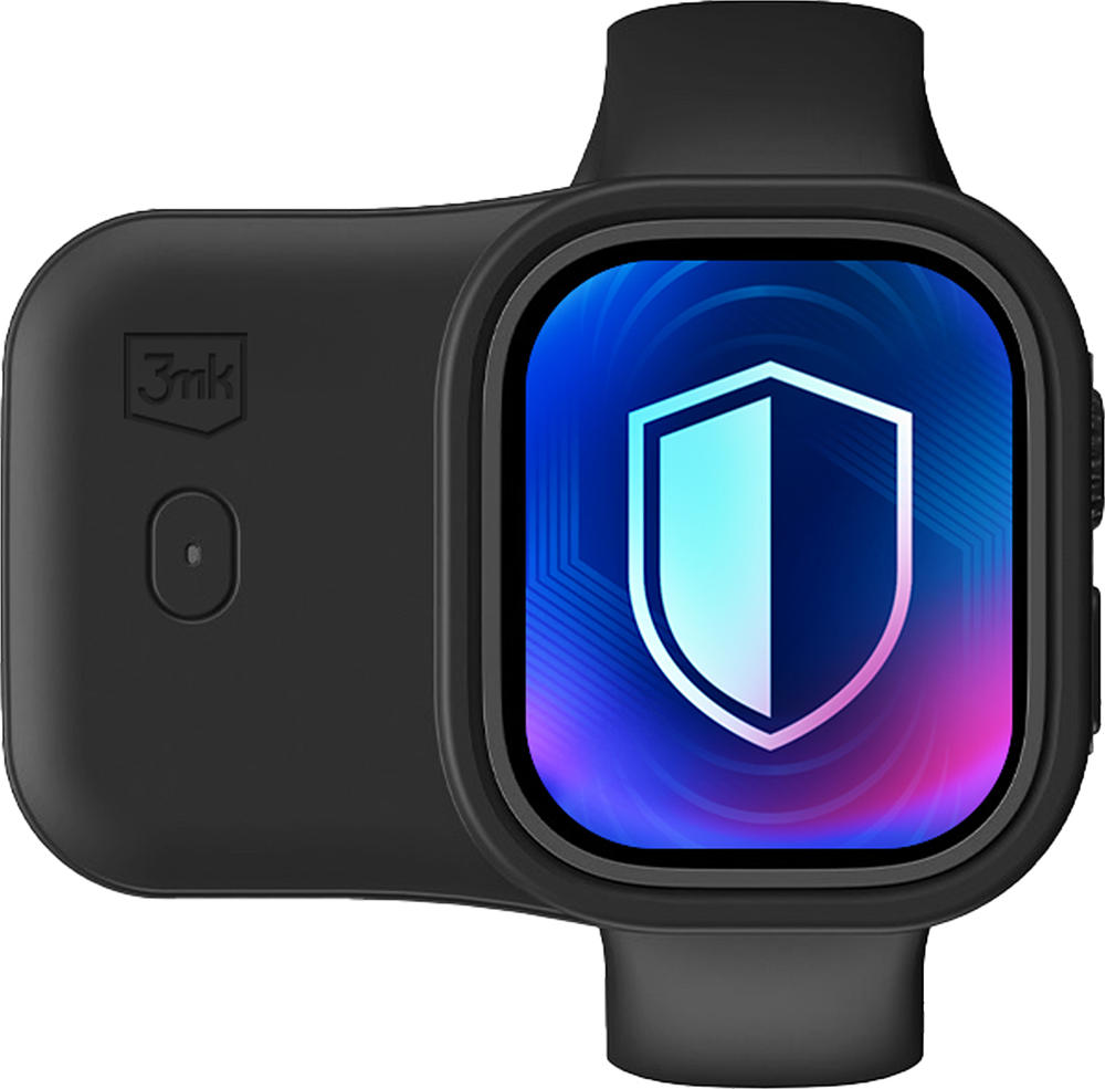 Etui de charge sans fil Endurance™ 1200mAh 2.5W Qi Apple Watch Series 40-41mm Noir 3MK