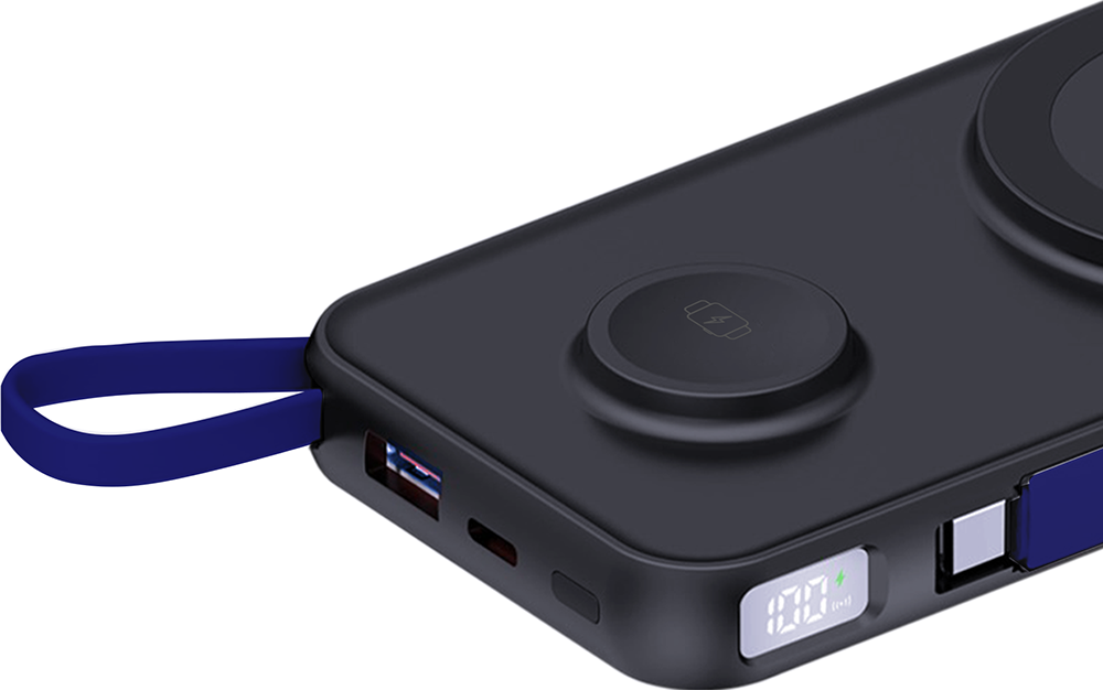 Image secondaire de Powerbank Pastel Up 10000mAh 2 ports USB A+C 22.5W Noir 3MK