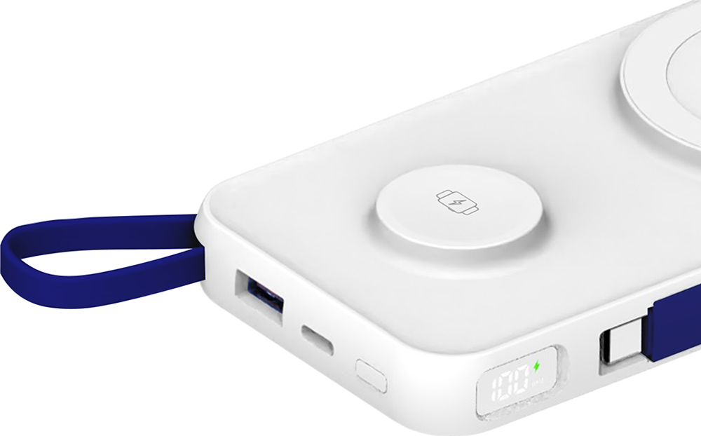 Image secondaire de Powerbank Pastel Up 10000mAh 2 ports USB A+C 22.5W Blanc 3MK