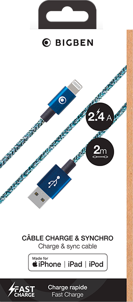 Câble Lightning vers Jack AUX - Certifié Apple MFI - Nylon tissé