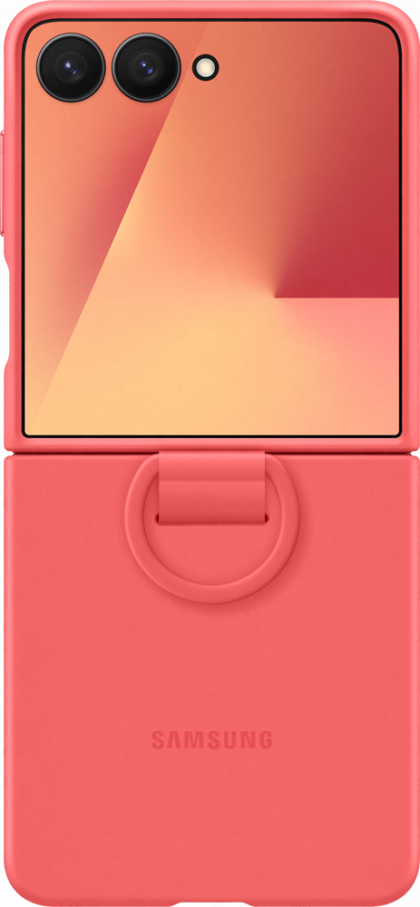 Coque Samsung Galaxy Z Flip 7 Silicone avec Anneau Corail Samsung