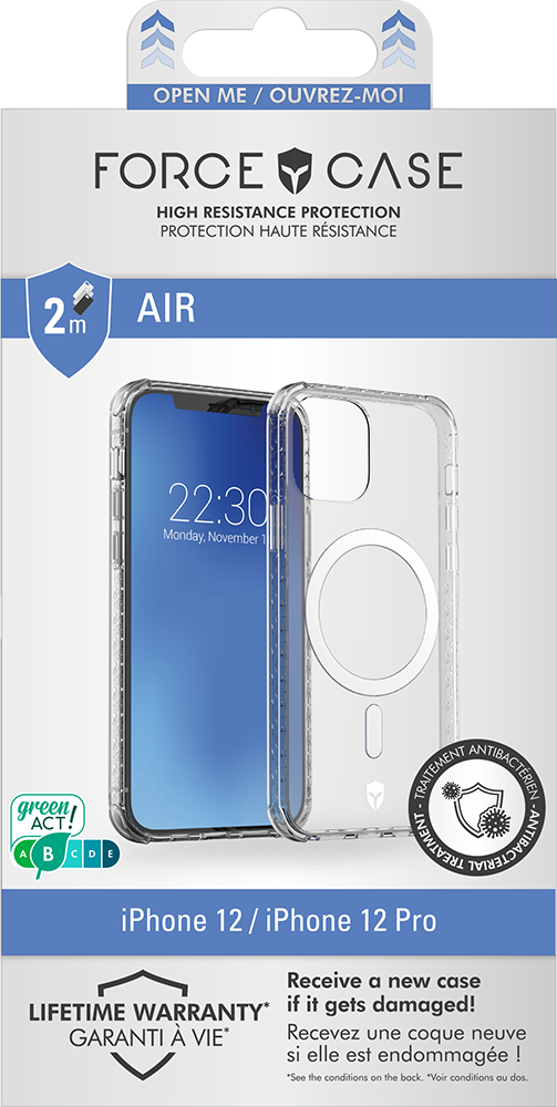 Apple - Coque Renforcée iPhone 12 / 12 Pro AIR Compatible MagSafe Garantie  à vie Transparente Force Case - Autres accessoires smartphone - Rue du  Commerce