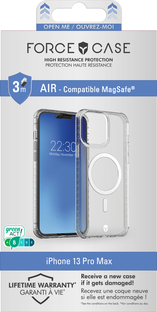 COQUE RENFORCEE TRANSPARENTE MAGNETIQUE POUR IPHONE 13 PRO