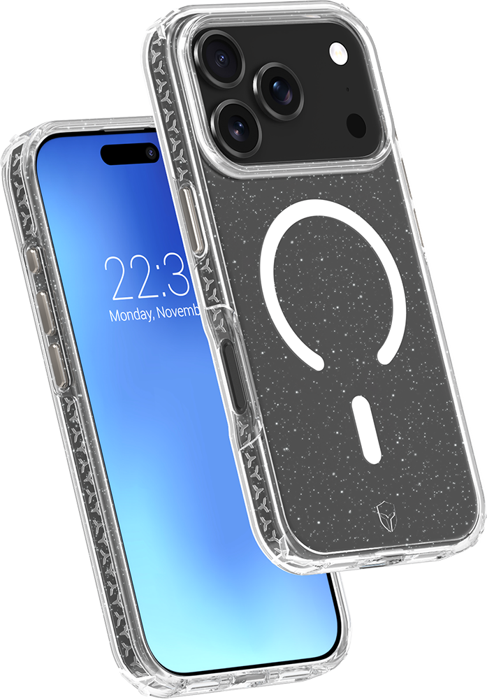 Coque renforcée MagSafe iPhone 17 Pro Max AIR XTREM 4m Norme Militaire MIL-STD 810G Transparente avec Paillettes + Garantie à vie