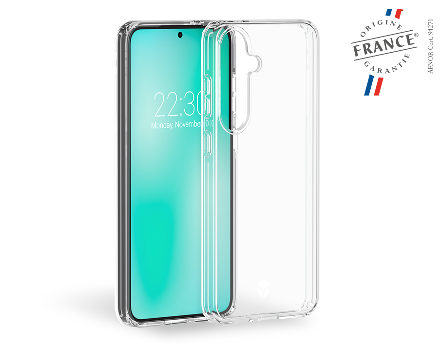 Coque renforcée Samsung Galaxy S25 FEEL Origine France Garantie 2m Transparente + Garantie à vie - Origine France Garantie Force