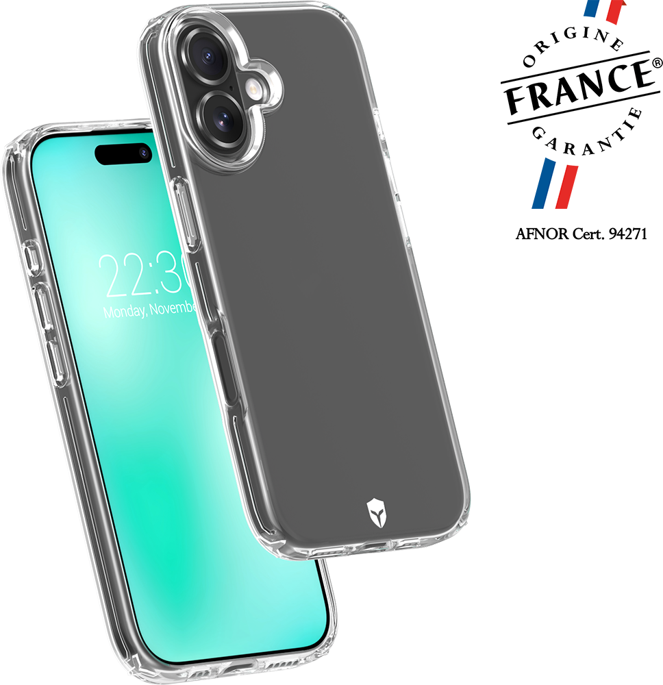 Coque renforcée iPhone 17 FEEL Origine France Garantie 2m Transparente + Garantie à vie - Origine France Garantie Force Case