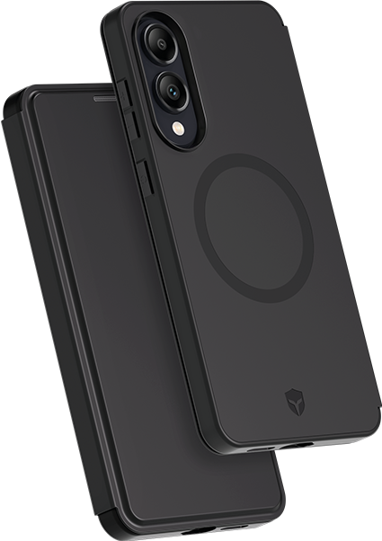 Folio renforcé Magnétique Samsung Galaxy S25 Edge 2m Noir + Garantie à vie Force Case
