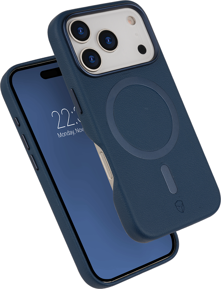Coque renforcée MagSafe iPhone 17 Pro PLATINIUM 2m Bleu marine + Garantie à vie Force Case