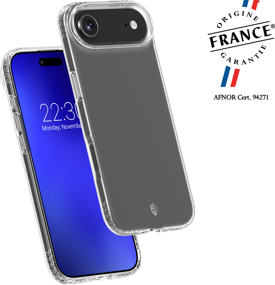 Coque renforcée iPhone Air PULSE Origine France Garantie 3m Transparente + Garantie à vie - Origine France Garantie Force Case