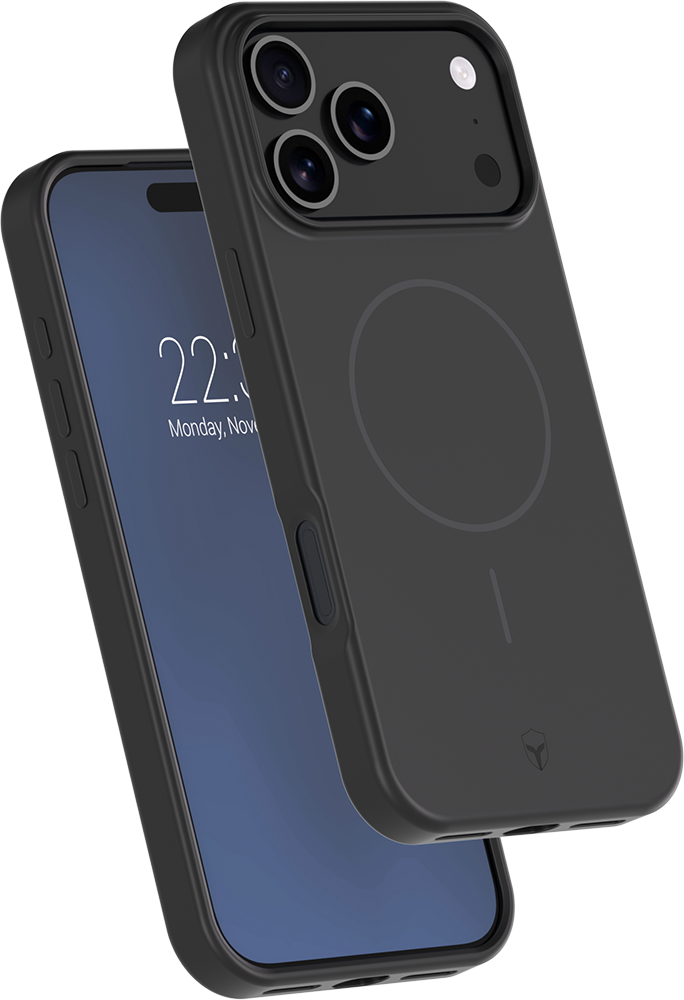 Coque renforcée MagSafe iPhone 17 Pro Max SILICONE 2m Noire + Garantie à vie Force Case