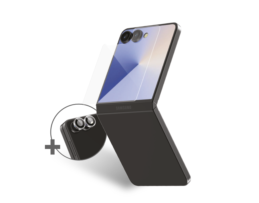 Pack Protège-écran CeramicShield Samsung Galaxy Z Flip 7 + 2 Protège Lentilles + Garantie à vie - Certifié GRS Force Glass