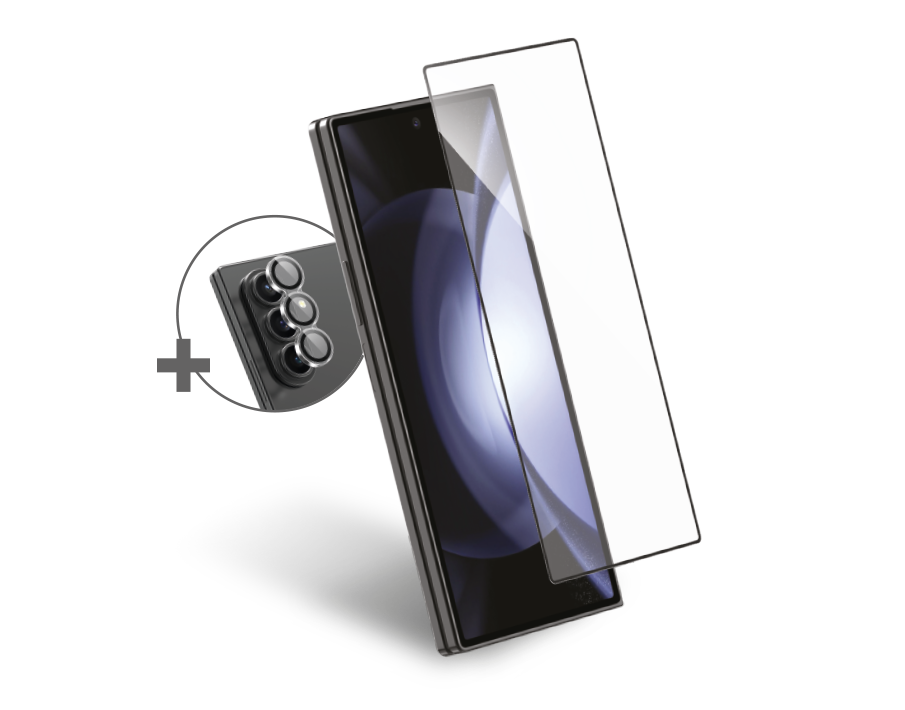 Pack Protège-écran CeramicShield Samsung Galaxy Z Fold 7 2.5D Original + 3 Protège Lentilles + Garantie à vie - Certifié GRS For