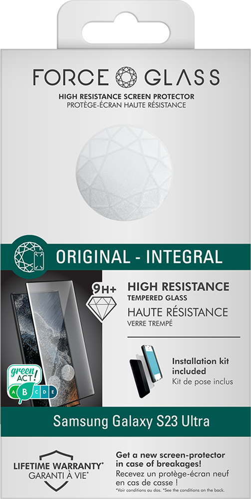 Verre Trempé Force Glass Samsung S23 Ultra, Haute résistance