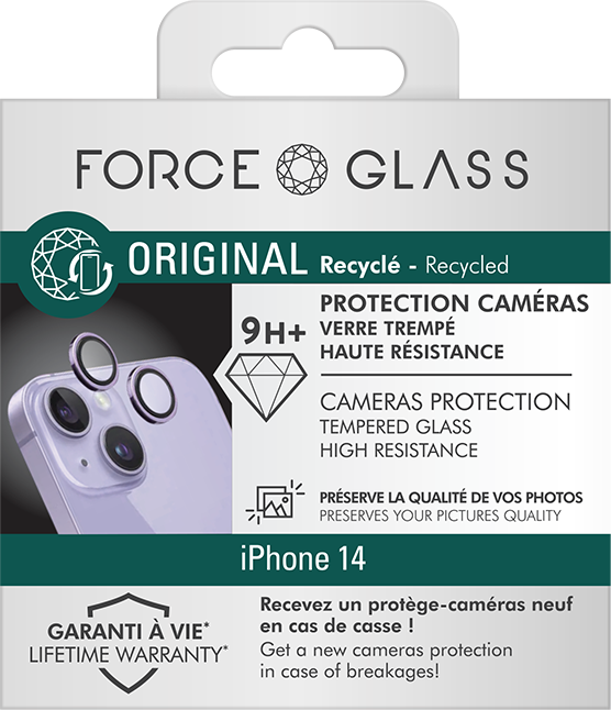 Protecteurs de Lentilles de Caméra en Verre trempé pour iPhone 14/14 Plus