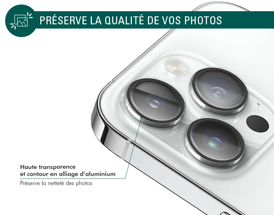 Protège Caméra iPhone 12 Pro Max Garanti à vie Force Glass