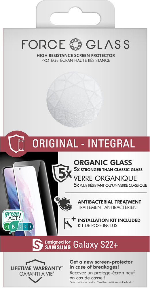 Protège écran iPhone 15 Plus 2.5D Original - Garanti à vie Force Glass -  Force Glass