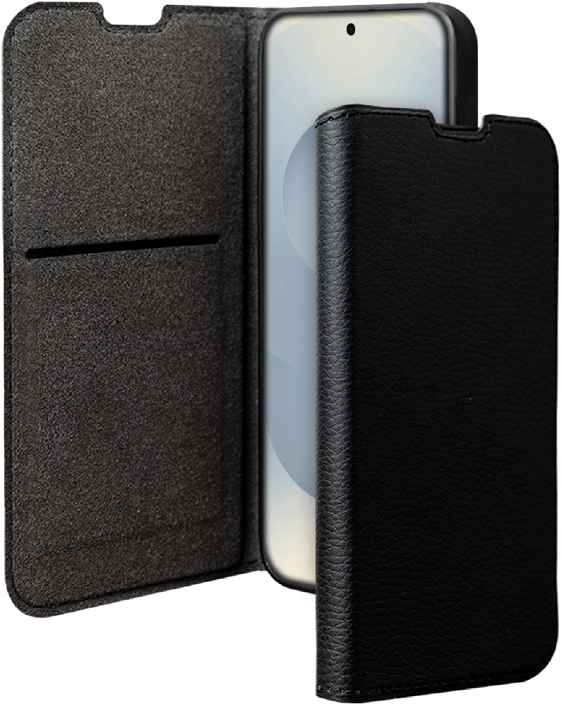 Folio Samsung Galaxy S25 Edge Wallet Fonction Stand Noir - Certifié GRS Bigben