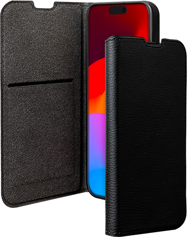 Folio iPhone 17 Wallet Fonction Stand Noir - Certifié GRS Bigben