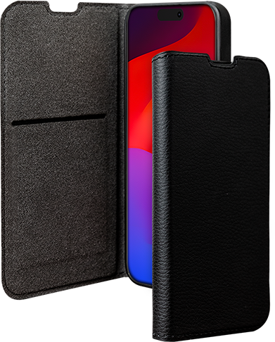 Folio iPhone 17 Pro Wallet Fonction Stand Noir - Certifié GRS Bigben