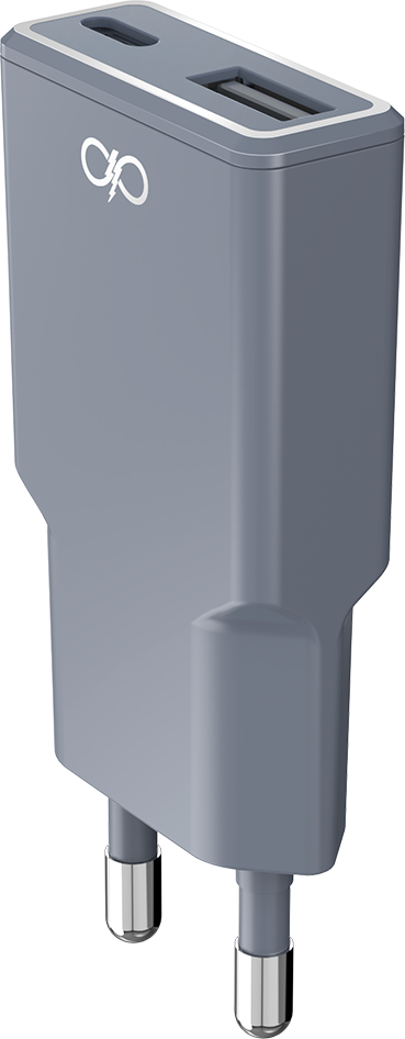 Image secondaire de Chargeur USB A + USB C Pocket 30W Power Delivery UltraGaN Gris + Garantie à vie - Origine France Garantie Force Power