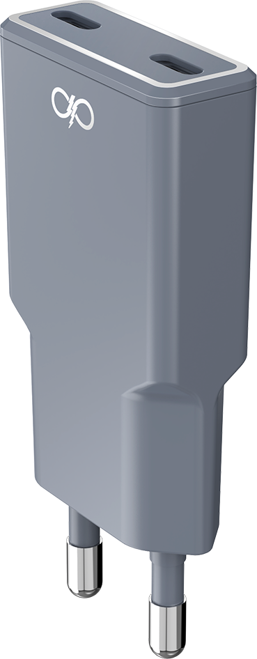 Image secondaire de Chargeur 2 USB C Pocket 30W Power Delivery UltraGaN Gris + Garantie à vie - Origine France Garantie Force Power