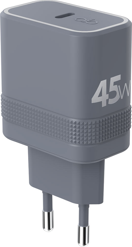 Chargeur USB C Cube 45W Power Delivery UltraGaN Gris + Garantie à vie Force Power