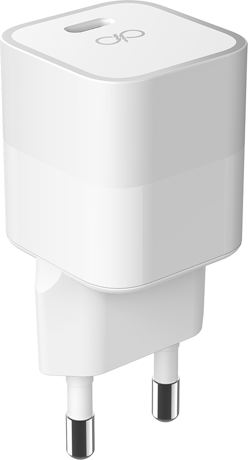 Chargeur USB C 30W Power Delivery GaN Blanc + Garantie à vie - Origine France Garantie Force Power Lite