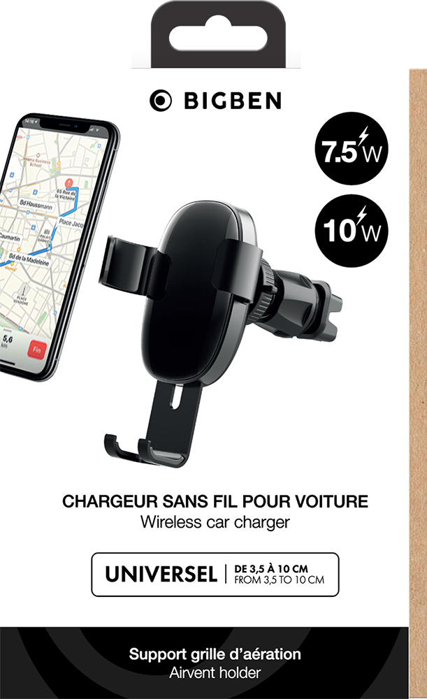 Accessoires portable pour voiture - Chargeur sans Fil de Voiture, Support  de téléphone avec Chargeur sans Fil