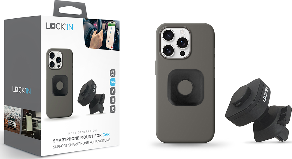 Support Voiture Ventilation Noir Lock'in