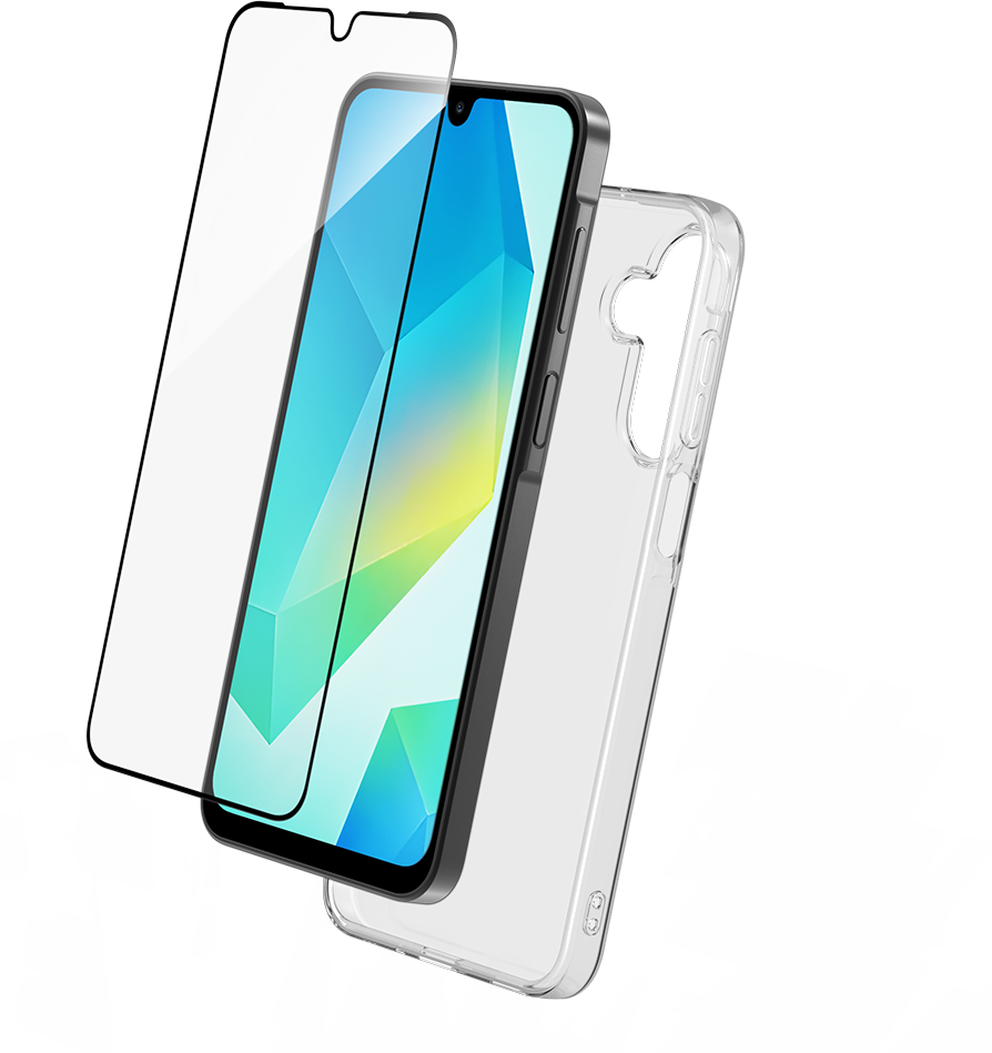 Pack 2 en 1 Coque Samsung Galaxy A17 4G/5G Souple Transparente + Protège écran 2.5D + SmartFrame™ - Certifié GRS Bigben