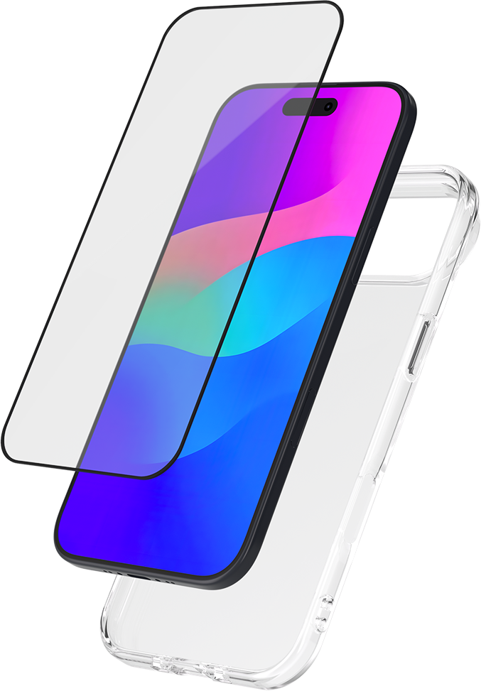 Pack 2 en 1 Coque iPhone Air Souple Transparente + Protège écran 2.5D + SmartFrame™ - Certifié GRS Bigben