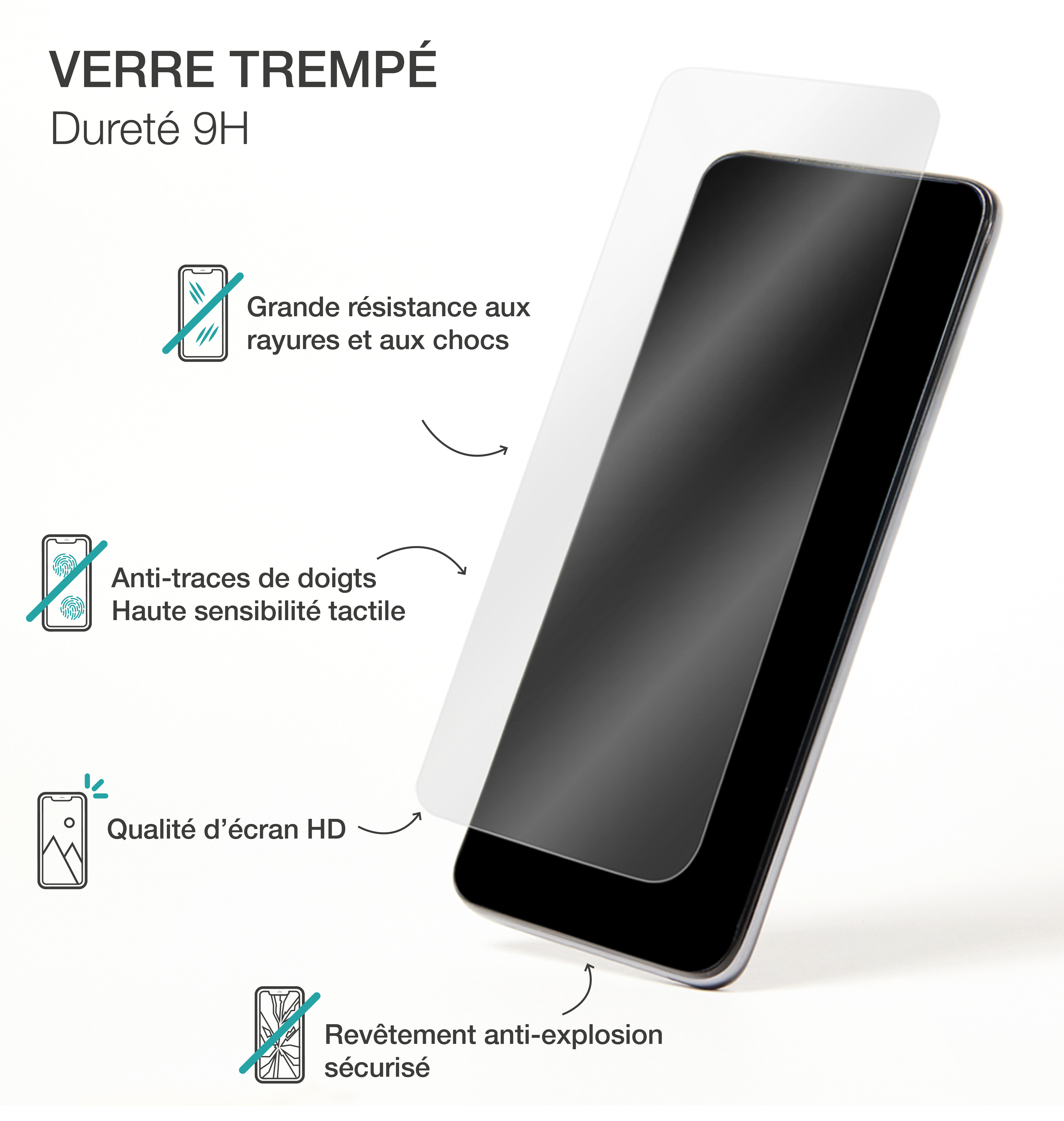 Image secondaire de Protège écran Honor 400 Lite + SmartFrame 2.5D Verre trempé - Certifié GRS Bigben
