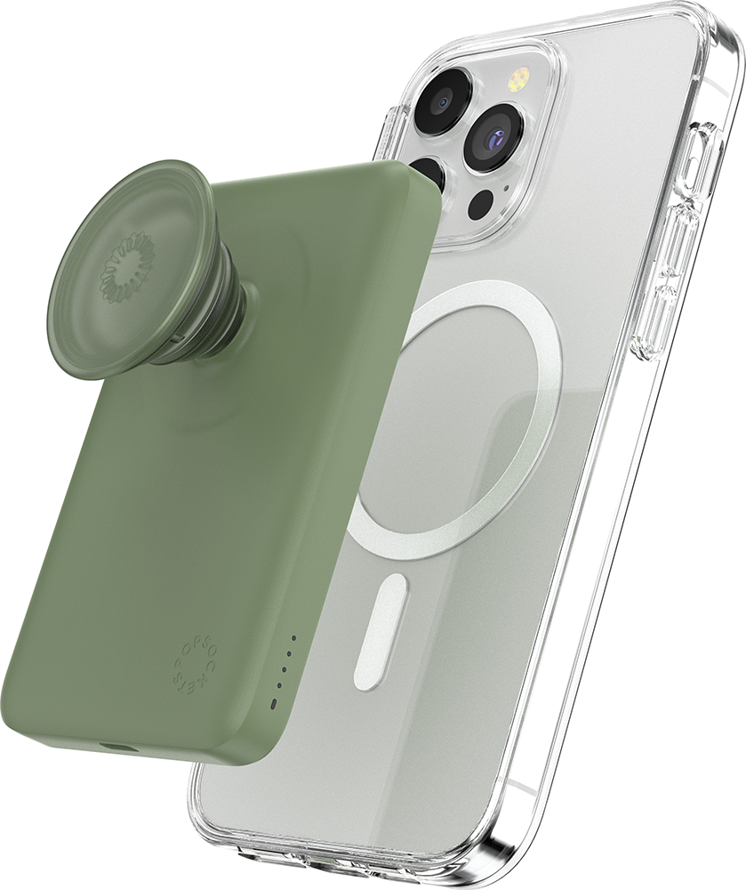 Powerbank sans fil Magnétique MagSafe PowerPack 5000mAh Eucalyptus Popsockets