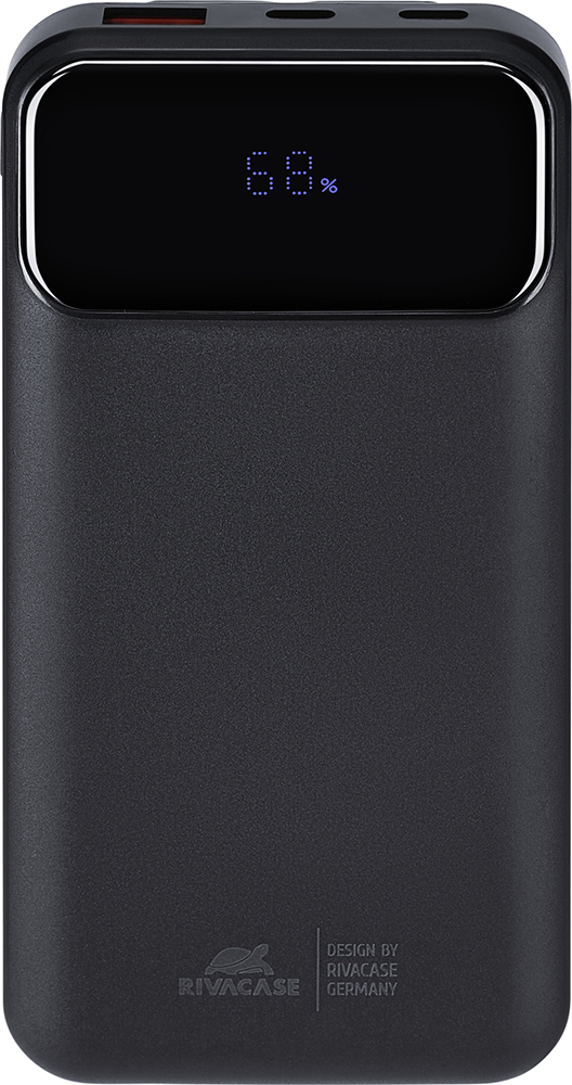 Powerbank 10000mAh 3 ports USB A+2C 22.5W PD/QC Câble multiple integré Noir Rivacase