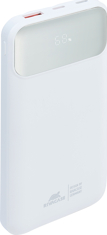 Image secondaire de Powerbank 10000mAh 3 ports USB A+2C 22.5W PD/QC Câble multiple integré Blanc Rivacase