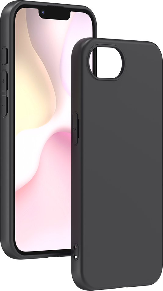 Coque iPhone 16e Silicone Noire Matte Bigben