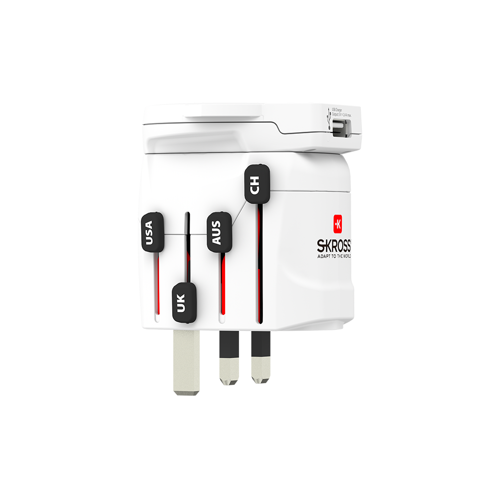 Image secondaire de Adaptateur voyage USB A PRO WORLD Universel Blanc Skross