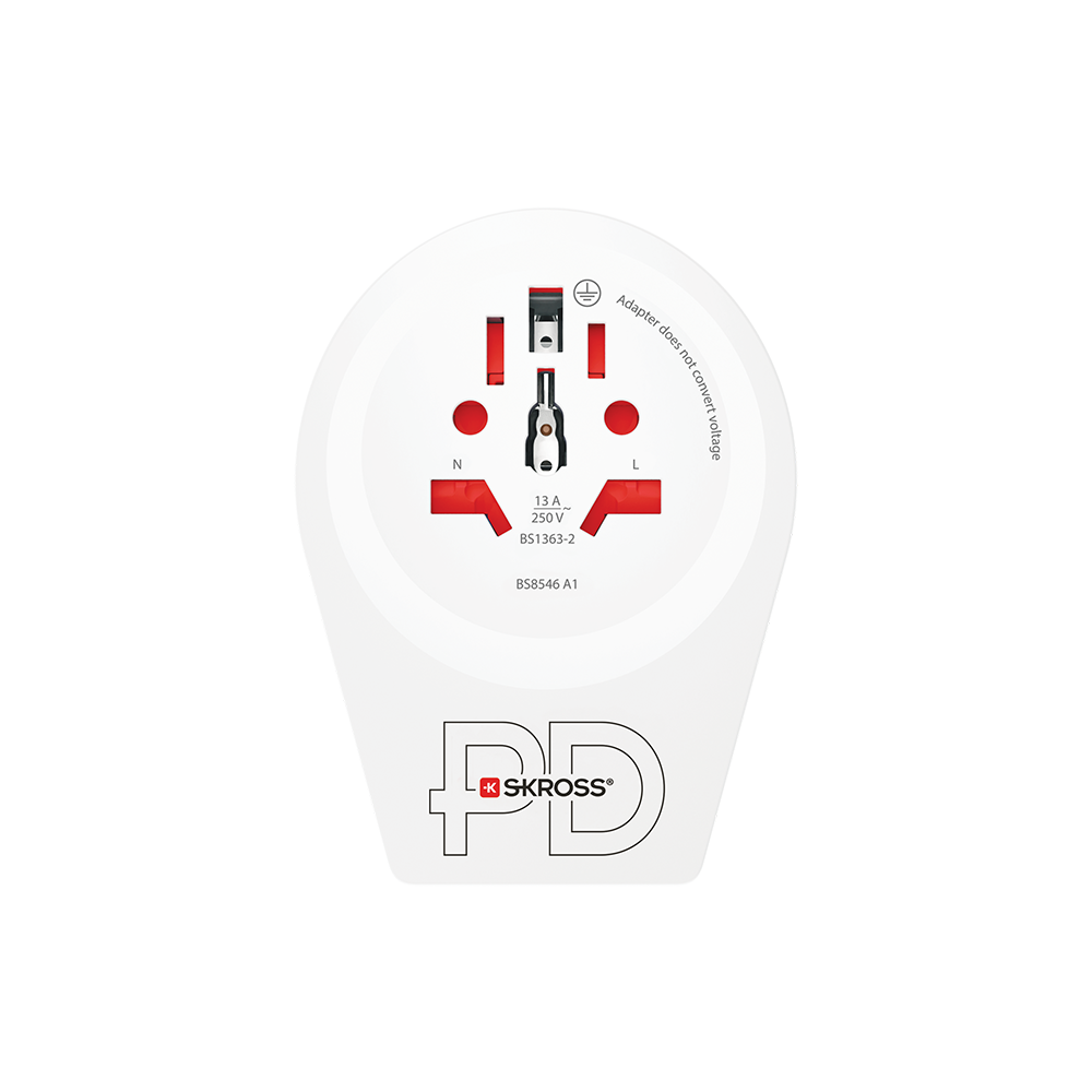 Adaptateur voyage USB C Monde vers USA Blanc Skross