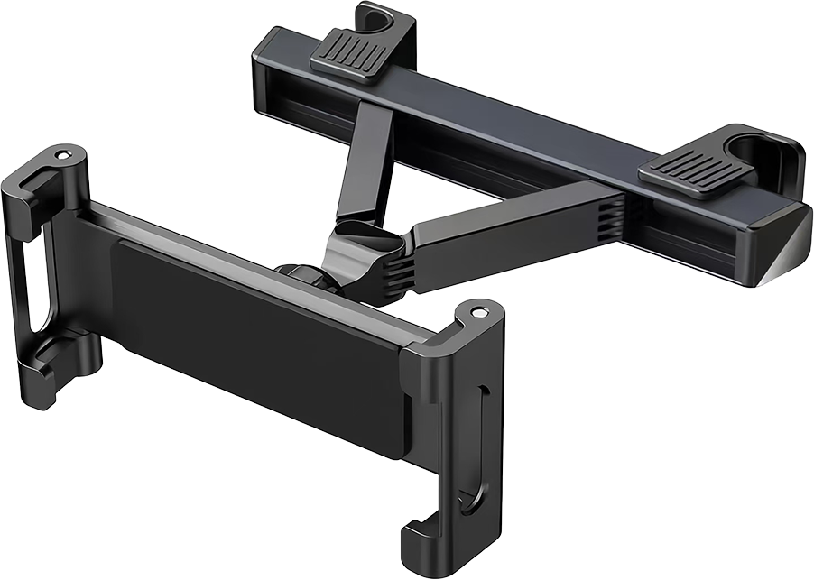 Support Voiture Appui-tête Maintien clip ajustable Noir Bigben