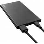 Batterie de secours 3500 mAh noire avec câble USB/micro USB